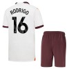 Maillot de Supporter Manchester City Rodrigo 16 Extérieur 2023-24 Pour Enfant